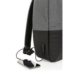 Vue Sac à dos antivol pour ordinateur 15" Swiss Peak AWARE™ de couleur gris| Krokrodeal