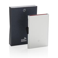Vue Porte-cartes en aluminium anti RFID C-Secure de couleur gris| Krokrodeal