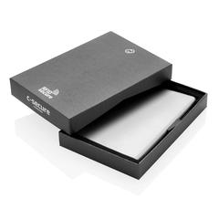 Vue Porte-cartes en aluminium anti RFID C-Secure de couleur gris| Krokrodeal