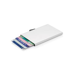 Vue Porte-cartes en aluminium anti RFID C-Secure de couleur gris| Krokrodeal