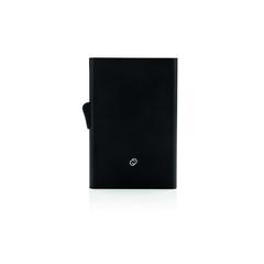 Vue Porte-cartes en aluminium anti RFID C-Secure de couleur noir| Krokrodeal