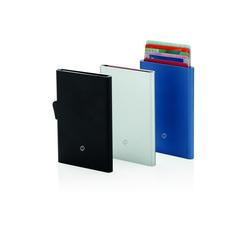 Vue Porte-cartes en aluminium anti RFID C-Secure de couleur noir| Krokrodeal
