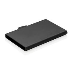 Vue Porte-cartes en aluminium anti RFID C-Secure de couleur noir| Krokrodeal