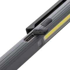 Vue Lampe stylo rechargeable par USB en plastique RCS Gear X de couleur gris| Krokrodeal