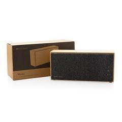 Vue Haut-parleur sans fil 20W en bambou Wynn de couleur marron| Krokrodeal