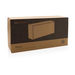 Vue Haut-parleur sans fil 20W en bambou Wynn de couleur marron| Krokrodeal