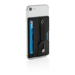 Vue Porte cartes téléphone 3 en 1 de couleur noir| Krokrodeal