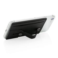 Vue Porte cartes téléphone 3 en 1 de couleur noir| Krokrodeal
