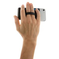 Vue Porte cartes téléphone 3 en 1 de couleur noir| Krokrodeal