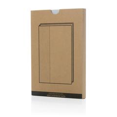 Vue Carnet A5 en Kraft et rPET certifié GRS Words de couleur blanc| Krokrodeal