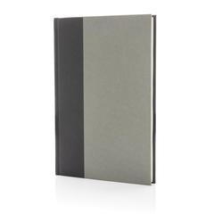 Vue Carnet A5 en Kraft et rPET certifié GRS Words de couleur gris| Krokrodeal