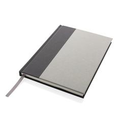 Vue Carnet A5 en Kraft et rPET certifié GRS Words de couleur gris| Krokrodeal
