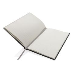 Vue Carnet A5 en Kraft et rPET certifié GRS Words de couleur gris| Krokrodeal