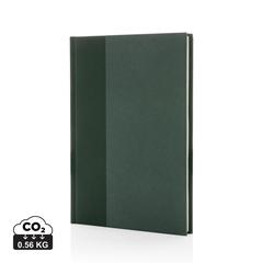 Vue Carnet A5 en Kraft et rPET certifié GRS Words de couleur vert| Krokrodeal