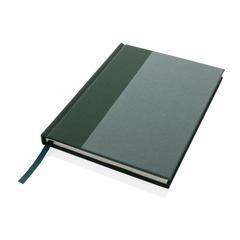 Vue Carnet A5 en Kraft et rPET certifié GRS Words de couleur vert| Krokrodeal