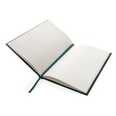Vue Carnet A5 en Kraft et rPET certifié GRS Words de couleur vert| Krokrodeal