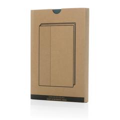Vue Carnet A5 en Kraft et rPET certifié GRS Words de couleur vert| Krokrodeal