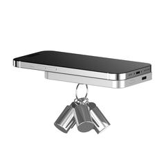Vue Powerbank 5000mAh en plastique/alu RCS UrbanVitamin Richmond de couleur gris| Krokrodeal