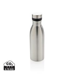 Vue Bouteille d’eau 500ml en acier inoxydable recyclé RCS de couleur gris| Krokrodeal