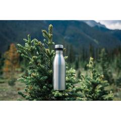 Vue Bouteille d’eau 500ml en acier inoxydable recyclé RCS de couleur gris| Krokrodeal
