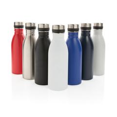Vue Bouteille d’eau 500ml en acier inoxydable recyclé RCS de couleur gris| Krokrodeal