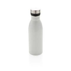 Vue Bouteille d’eau 500ml en acier inoxydable recyclé RCS de couleur blanc| Krokrodeal