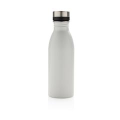 Vue Bouteille d’eau 500ml en acier inoxydable recyclé RCS de couleur blanc| Krokrodeal