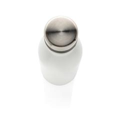 Vue Bouteille d’eau 500ml en acier inoxydable recyclé RCS de couleur blanc| Krokrodeal