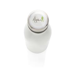 Vue Bouteille d’eau 500ml en acier inoxydable recyclé RCS de couleur blanc| Krokrodeal