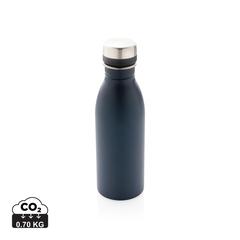Vue Bouteille d’eau 500ml en acier inoxydable recyclé RCS de couleur bleu| Krokrodeal