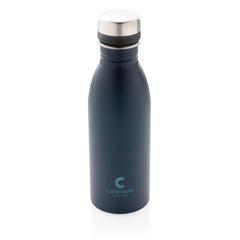 Vue Bouteille d’eau 500ml en acier inoxydable recyclé RCS de couleur bleu| Krokrodeal