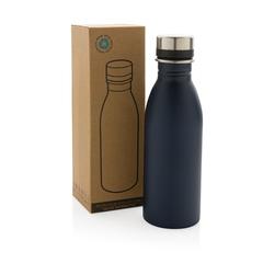 Vue Bouteille d’eau 500ml en acier inoxydable recyclé RCS de couleur bleu| Krokrodeal