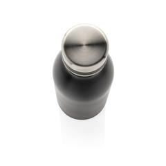 Vue Bouteille d’eau 500ml en acier inoxydable recyclé RCS de couleur noir| Krokrodeal