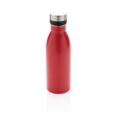 Vue Bouteille d’eau 500ml en acier inoxydable recyclé RCS de couleur rouge| Krokrodeal