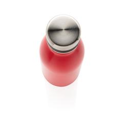 Vue Bouteille d’eau 500ml en acier inoxydable recyclé RCS de couleur rouge| Krokrodeal