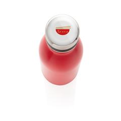 Vue Bouteille d’eau 500ml en acier inoxydable recyclé RCS de couleur rouge| Krokrodeal