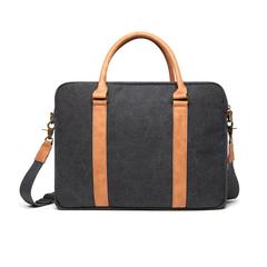 Vue VINGA Sac pour ordinateur en toile recyclée RCS Bosler de couleur noir| Krokrodeal