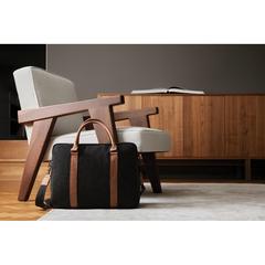 Vue VINGA Sac pour ordinateur en toile recyclée RCS Bosler de couleur noir| Krokrodeal