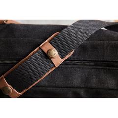 Vue VINGA Sac pour ordinateur en toile recyclée RCS Bosler de couleur noir| Krokrodeal