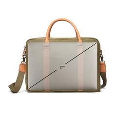 Vue VINGA Sac pour ordinateur en toile recyclée RCS Bosler de couleur vert| Krokrodeal