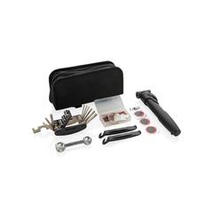 Vue Kit de réparation vélo 17 pièces de couleur noir| Krokrodeal