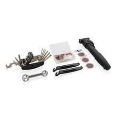 Vue Kit de réparation vélo 17 pièces de couleur noir| Krokrodeal