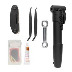 Vue Kit de réparation vélo 17 pièces de couleur noir| Krokrodeal