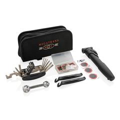Vue Kit de réparation vélo 17 pièces de couleur noir| Krokrodeal