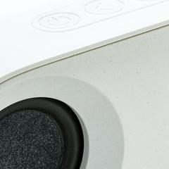 Vue Enceinte 10W en plastique recyclé RCS et liège Oregon de couleur marron| Krokrodeal