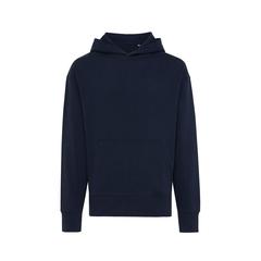 Vue Sweat à capuche en coton recyclé Iqoniq Yoho de couleur bleu| Krokrodeal