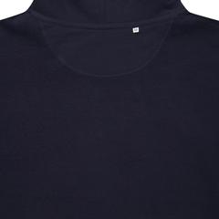 Vue Sweat à capuche en coton recyclé Iqoniq Yoho de couleur bleu| Krokrodeal