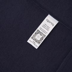 Vue Sweat à capuche en coton recyclé Iqoniq Yoho de couleur bleu| Krokrodeal