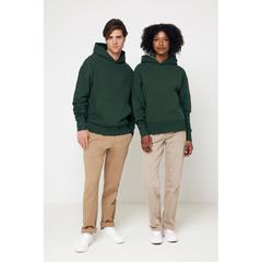 Vue Sweat à capuche en coton recyclé Iqoniq Yoho de couleur vert| Krokrodeal