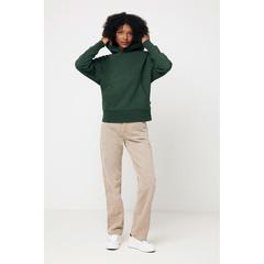Vue Sweat à capuche en coton recyclé Iqoniq Yoho de couleur vert| Krokrodeal